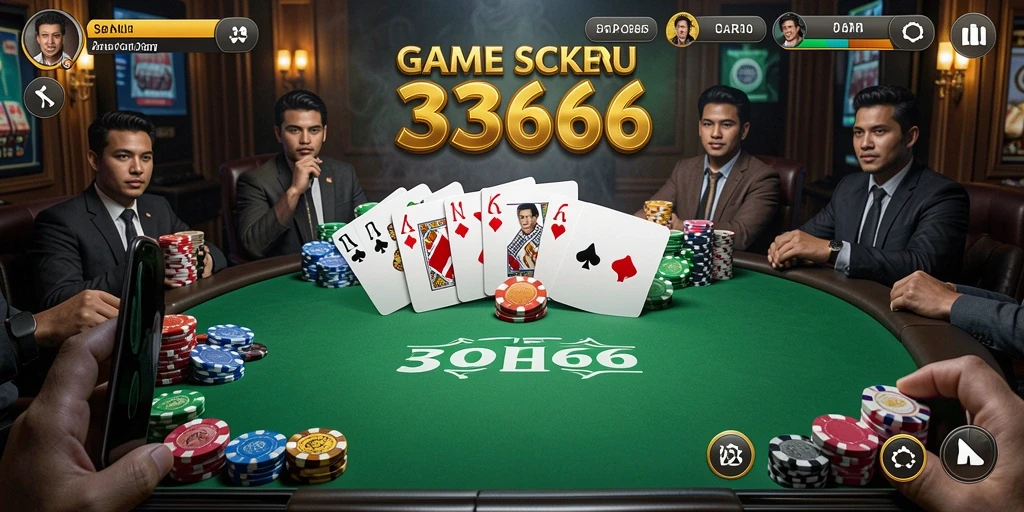 Tampilan gameplay Poker yang menarik dan mendebarkan di 333666.