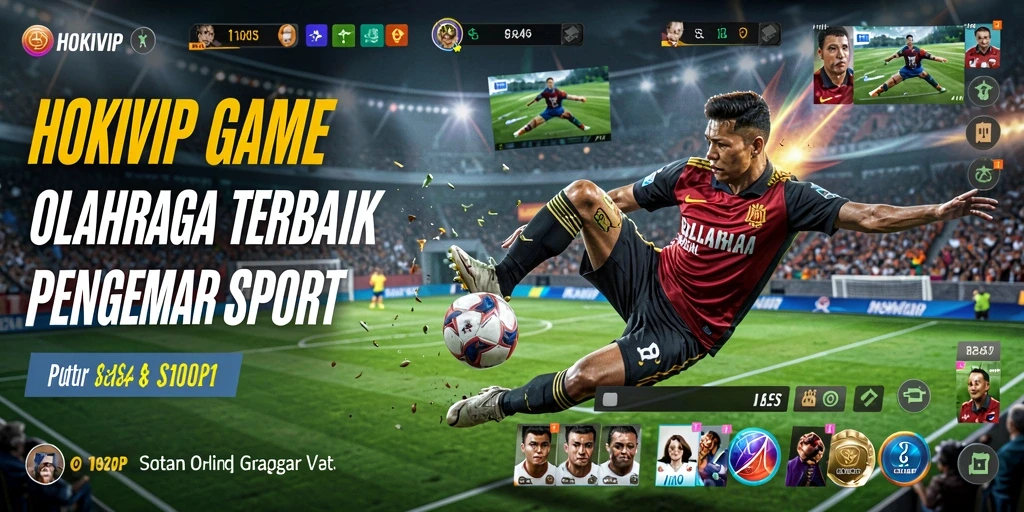 Tangkapan layar HOKIVIP menunjukkan aksi seru pertandingan olahraga yang intens.