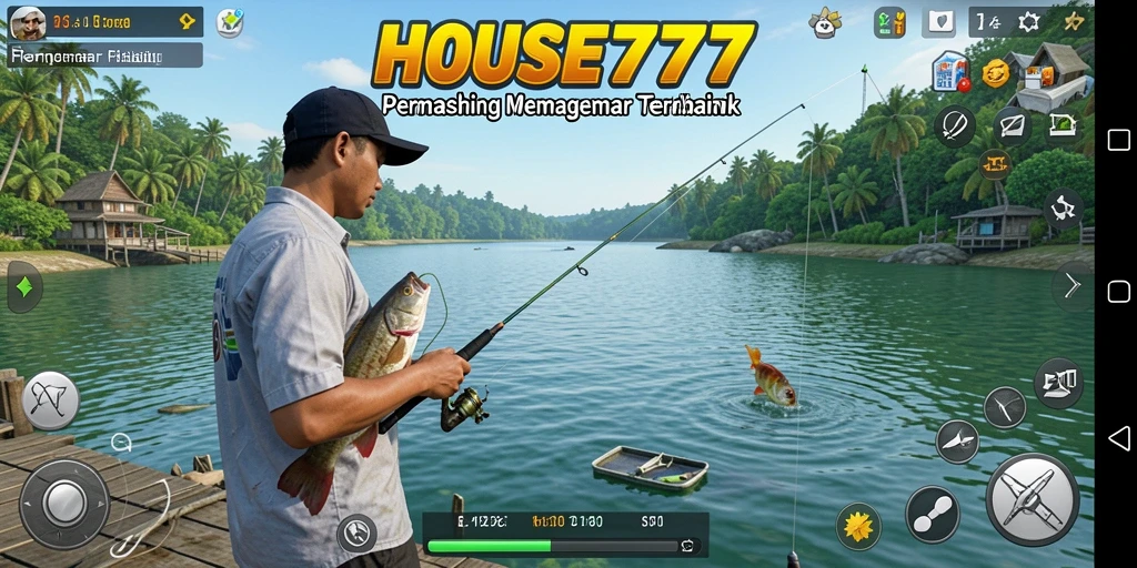 Tampilan menarik dari gameplay memancing di HOUSE777.