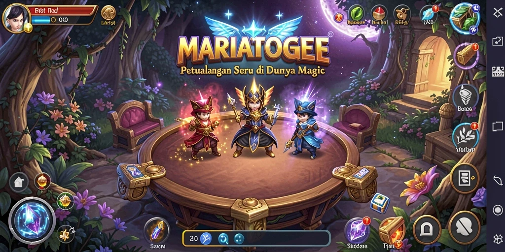 Screenshot utama dari gameplay petualangan MARIATOGEL yang seru.