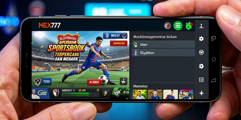 Screenshot NEX777 menampilkan antarmuka taruhan olahraga yang menarik.