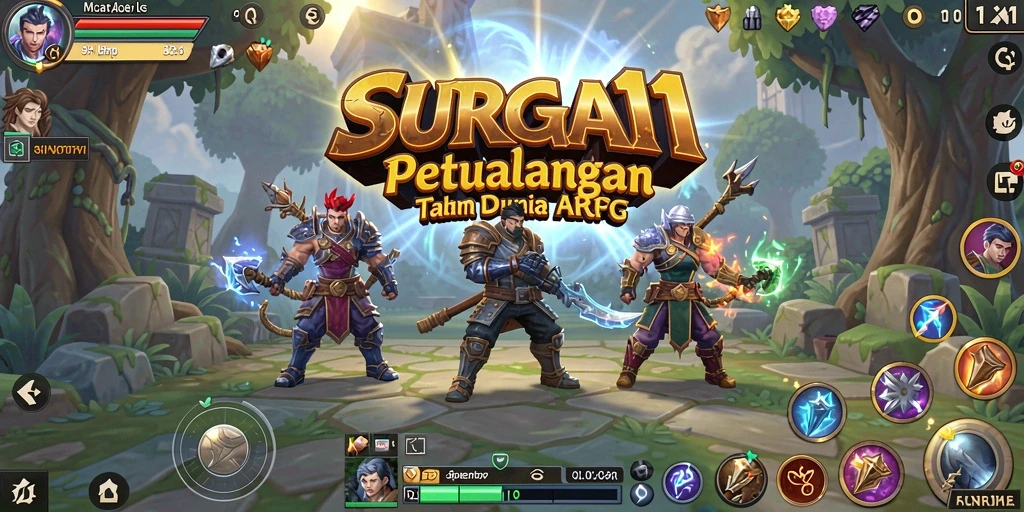 Gameplay seru dalam SURGA11 dengan aksi pertarungan yang mendebarkan.