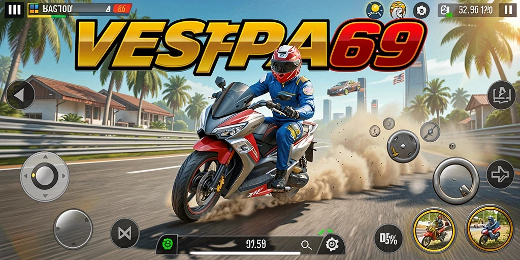 Tangkapan layar gameplay menunjukkan adrenalin balap yang intens.